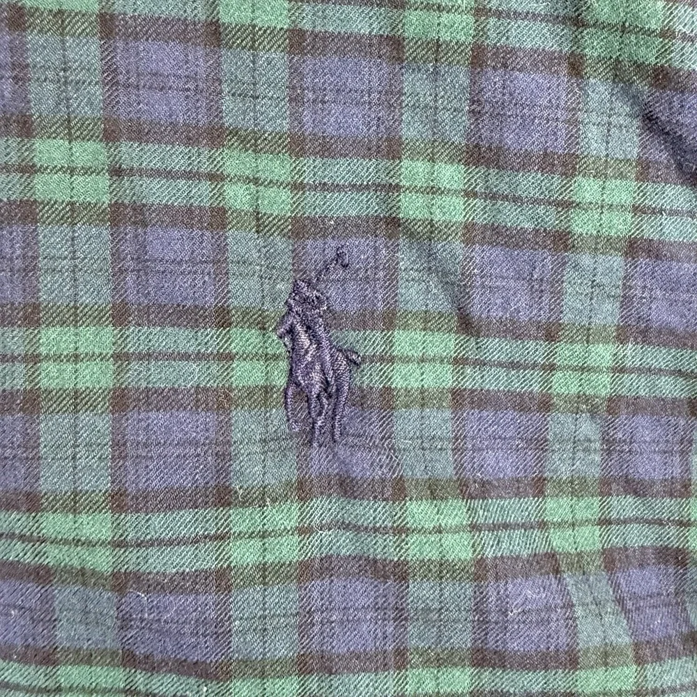 Polo Ralph Lauren Shirt Blackwatch Plaid L/S‎ Button Up Mens Small Slim Fit